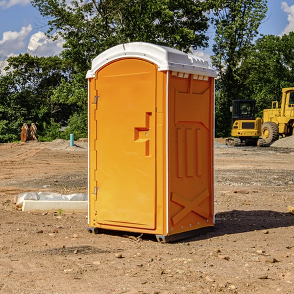 how often are the porta potties cleaned and serviced during a rental period in Benson Illinois